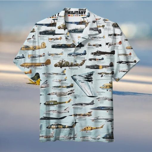 Military Aircraft Evolution Unisex Hawaiian Shirt