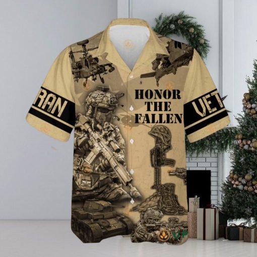 Military Hawaiian Shirt Honor The Fallen Us Veteran Best Hawaiian Shirts