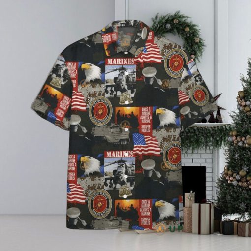 Military Hawaiian Shirt United States Of America Marines Military Cool Hawaiian Shirts