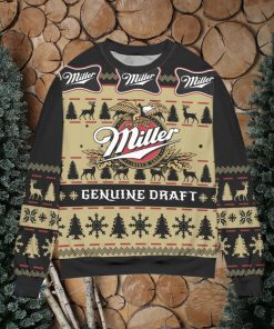 Miller Genuine Draft Snowflake Christmas Pattern Ugly Christmas Sweater Christmas Gift For Men And Women