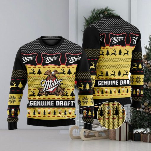 Miller Genuine Draft Ugly Miller Beer Ugly Gift Christmas 3D Sweater For Men And Women