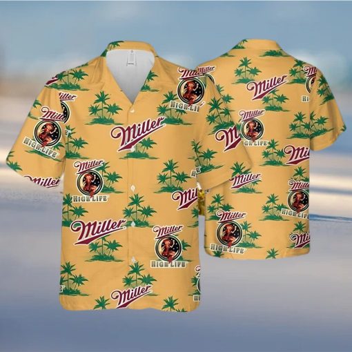 Miller High Life Hawaiian Shirt Island Pattern Beer Lovers Gift