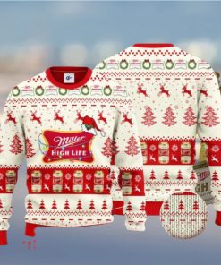 Miller High Life Santa Hat Ugly Christmas Sweater