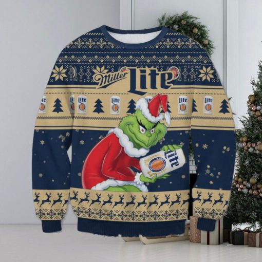 Miller Light x The Grinch Ugly Christmas Sweater