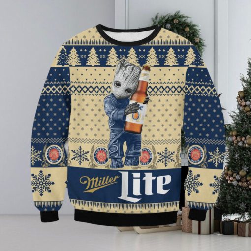 Miller Lite Baby Groot Ugly Christmas Sweater