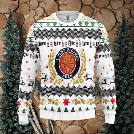 Miller Lite Beer Ugly Christmas Sweater For Men Women