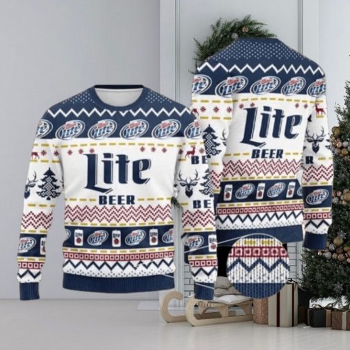 Miller Lite Beer Ugly Christmas Sweater