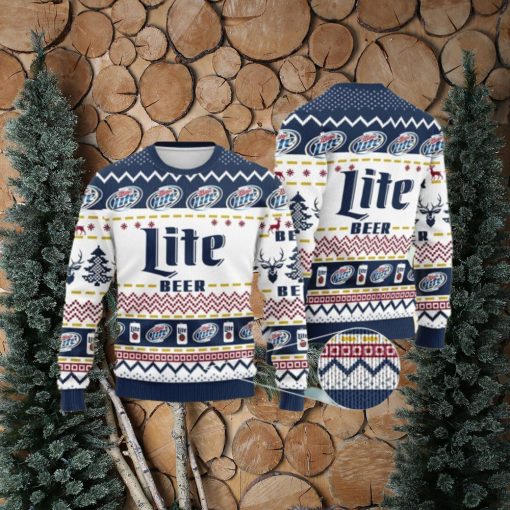 Miller Lite Beer Ugly Xmas Christmas Sweater Christmas Gift