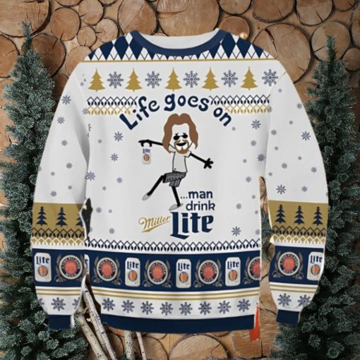 Miller Lite Dude Ugly Christmas Sweater Nice Gift For Everyone