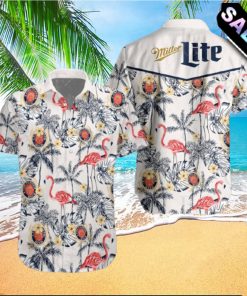 Miller Lite Flamingo Beer Hawaiian Shirt