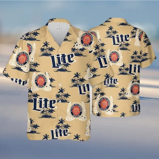 Miller Lite Hawaiian Shirt Island Pattern Beer Lovers Gift