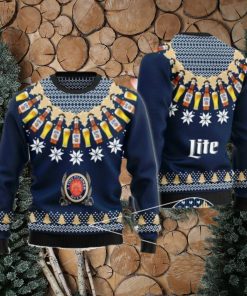 Miller Lite Heart Pattern Fair Isle Ugly Christmas Sweater For Men And Women