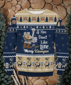 Miller Lite Merry Kissmyass Ugly Sweater Christmas Gift For Men And Women