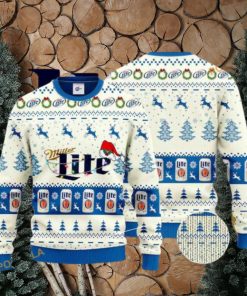 Miller Lite Santa Hat Family Ugly Christmas Sweater