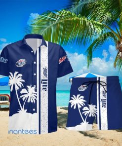 Miller Lite Tropical Palm Tree Aloha Hawaiian Shirt