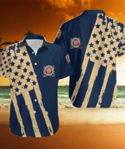 Miller Lite USA Flag Hawaiian Combo Shirt And Short Gift Hawaiian For Mens