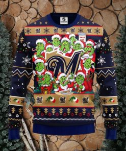 Milwaukee Brewers 12 Grinch Xmas Day Christmas Ugly Sweater