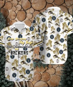 Milwaukee Brewers MLB Coconut Pattern White Hawaiian Shirt
