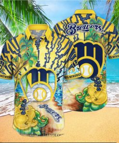 Milwaukee Brewers MLB Floral Unisex Hawaiian Shirt