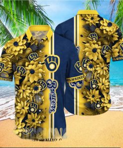 Milwaukee Brewers MLB Flower Classic Full Printing Hawaiian Shirt