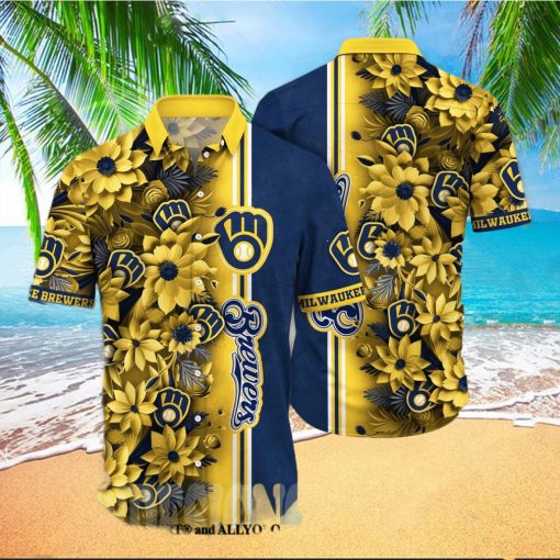 Milwaukee Brewers MLB Flower Classic Full Printing Hawaiian Shirt