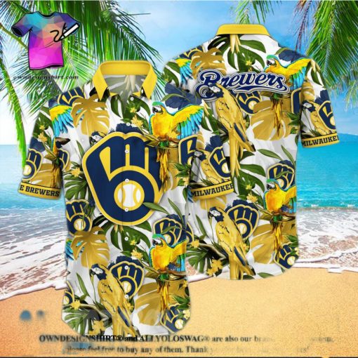 Milwaukee Brewers MLB Flower Full Printing Hawaiian Shirt