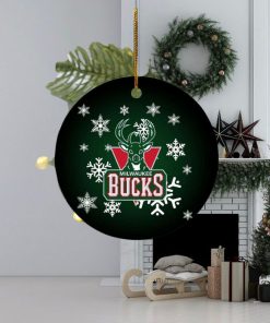 Milwaukee Bucks NBA Custom Name 2023 Holiday Christmas Decorations Ornament