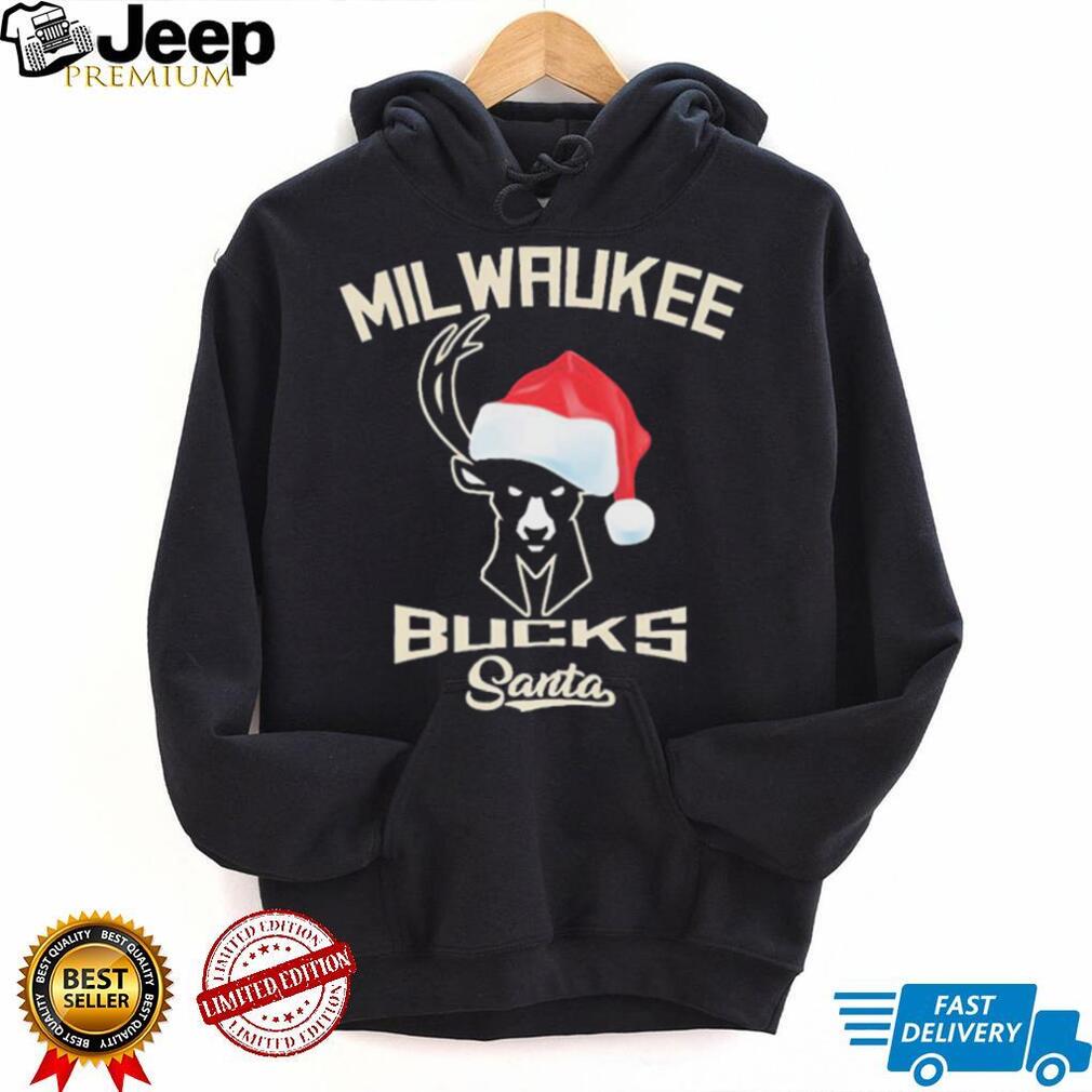 Milwaukee Bucks Santa Hat Christmas Shirt - teejeep