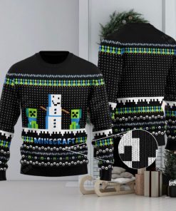 Minecraft Creeper Knitted Christmas Sweater Gift Holidays