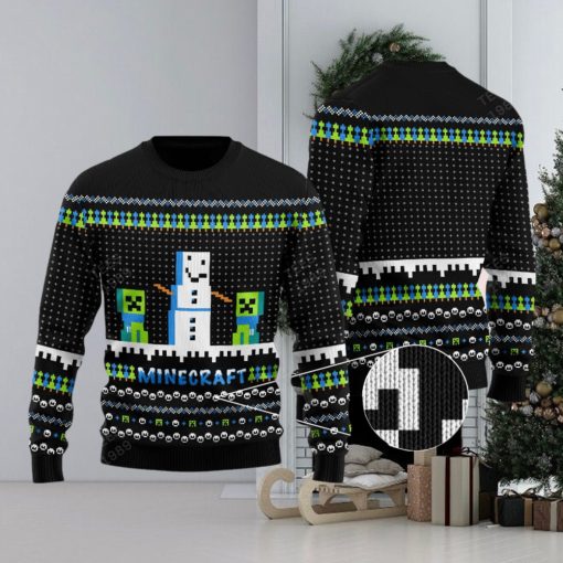 Minecraft Creeper Knitted Christmas Sweater Gift Holidays