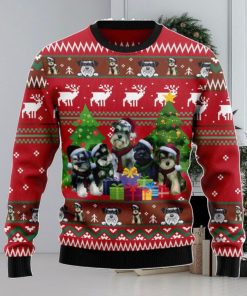 Miniature Schnauzer Family Snow Ugly Christmas Sweater