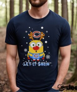 Minion Chicago Bears Ugly Christmas Gift Let It Snow T Shirt hoodie sweater long sleeve and tank top