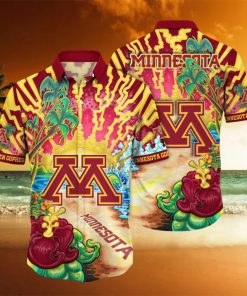 Minnesota Golden Gophers NCAA Hawaiian Shirt Golden Hourtime Aloha Shirts