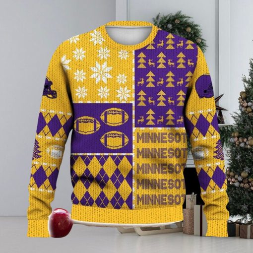 Minnesota Retro Football American Ugly Christmas Sweater For Men And Women