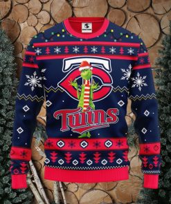 Minnesota Twins Funny Grinch Christmas Ugly Sweater