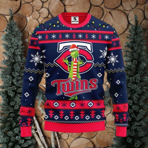 Minnesota Twins Funny Grinch Christmas Ugly Sweater