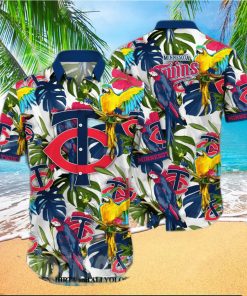 Minnesota Twins MLB Floral Full Printed 3D Hawaiian Shirt