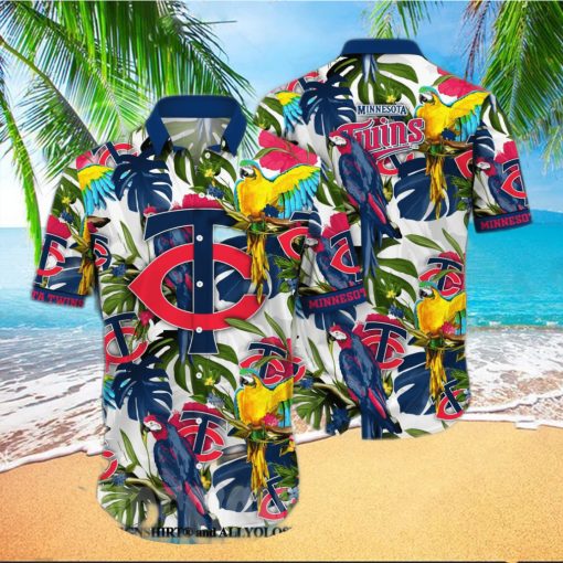 Minnesota Twins MLB Floral Full Printed 3D Hawaiian Shirt