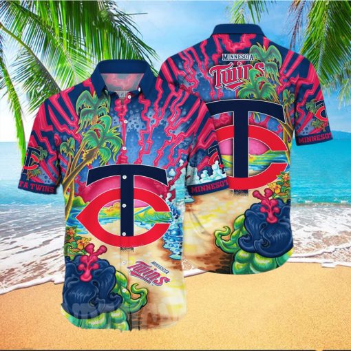 Minnesota Twins MLB Floral Full Printed Hawaiian Shirt