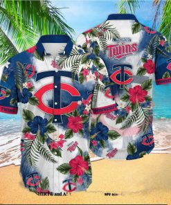 Minnesota Twins MLB Flower 3D All Over Print Hawaiian Shirt