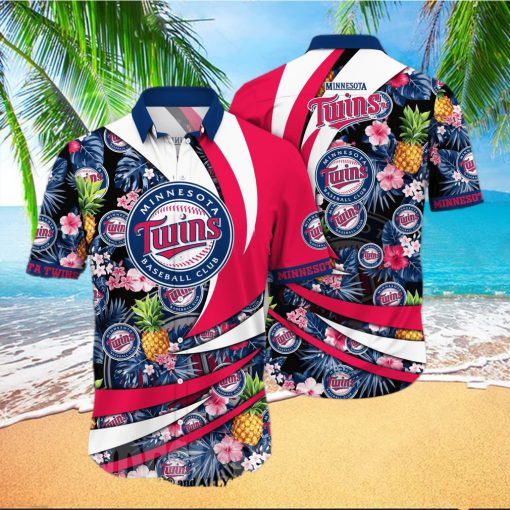 Minnesota Twins MLB Flower 3D Full Print Hawaiian Shirt