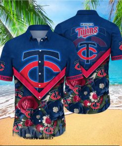 Minnesota Twins MLB Flower All Over Print Classic Hawaiian Shirt