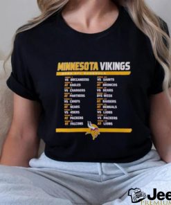 Minnesota Vikings 2023 NFL Schedule Shirt