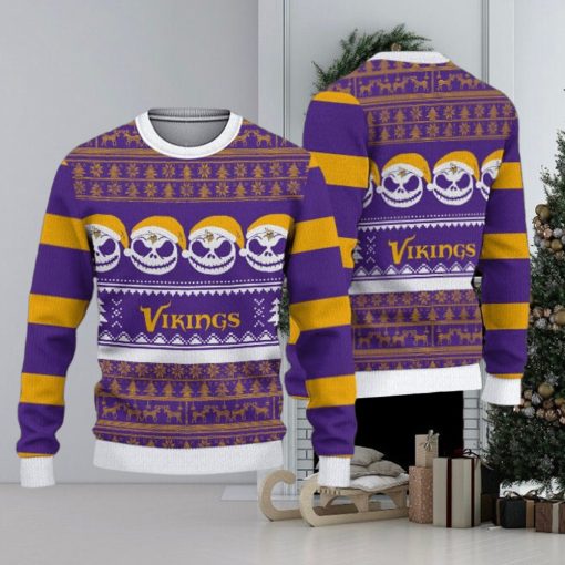 Minnesota Vikings Christmas Reindeer Pattern Ugly Sweater For Men Women