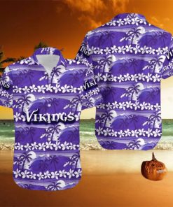 Minnesota Vikings Coconut Tree Pattern Hawaiian Shirt For Men Women