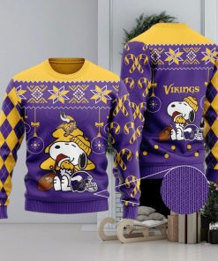 Minnesota Vikings Funny Charlie Brown Peanuts Snoopy Ugly Christmas Sweater