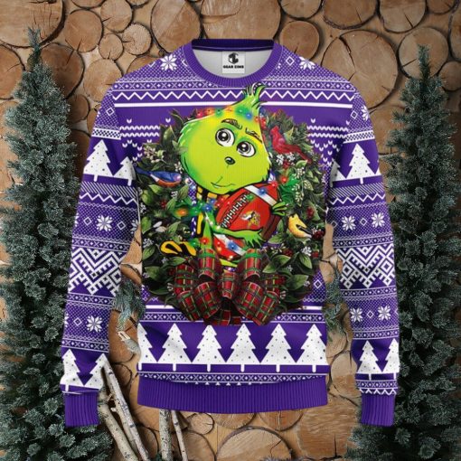 Minnesota Vikings Grinch Hug Christmas Ugly Sweater