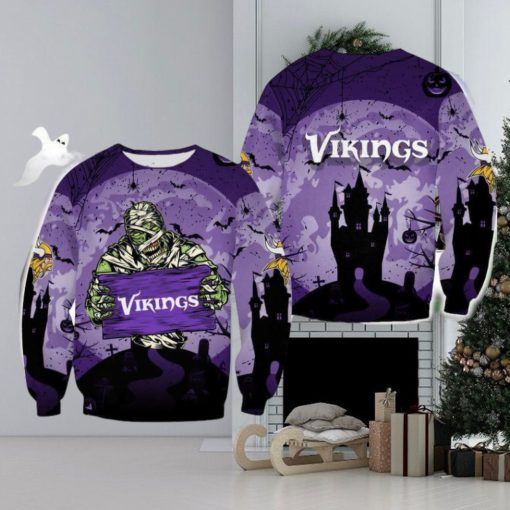 Minnesota Vikings Halloween Mummy Roast Ugly Sweater For Men And Women Gift Christmas