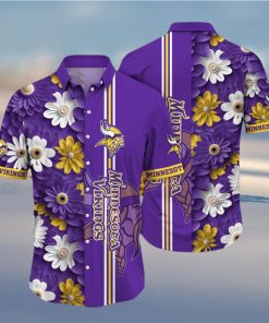 Minnesota Vikings Hawaii Shirt Flower Sporty And Stylish