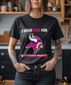 Minnesota Vikings I wear pink for Breast Cancer Awareness shirt